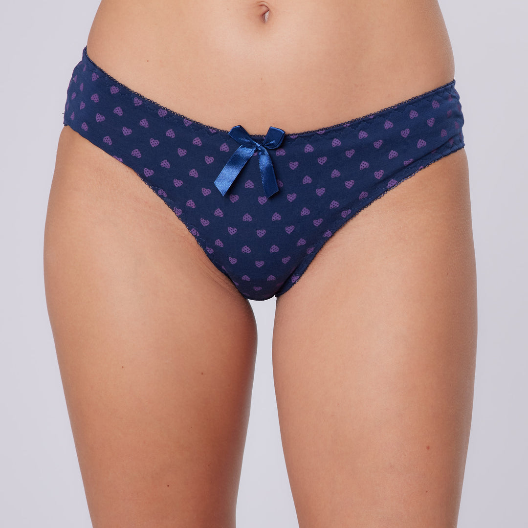 Zurich Heart Bra & Knicker Set (Blue)