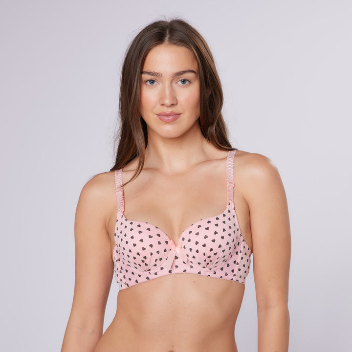 Zurich Heart Bra & Knicker Set (Pink)