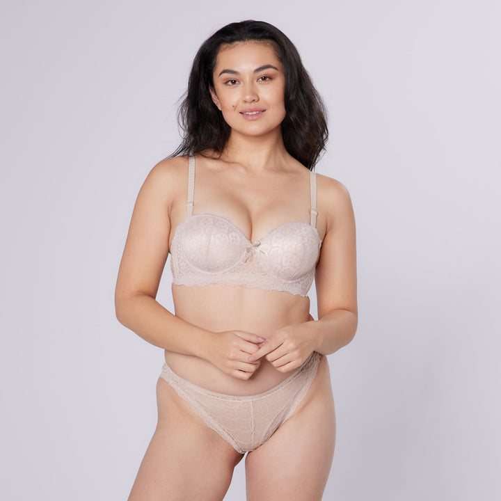 Geneva Balconette Bra & Knicker Set (Cream)