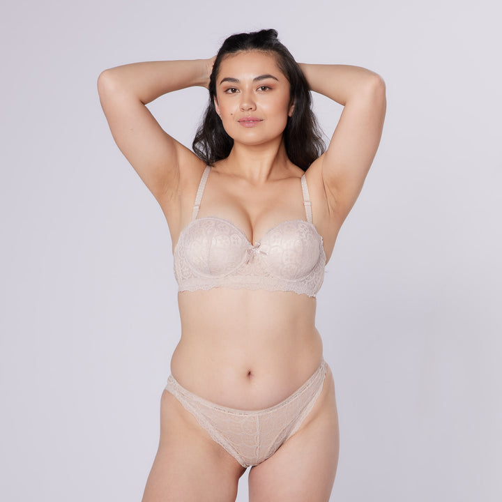 Geneva Balconette Bra & Knicker Set (Cream)