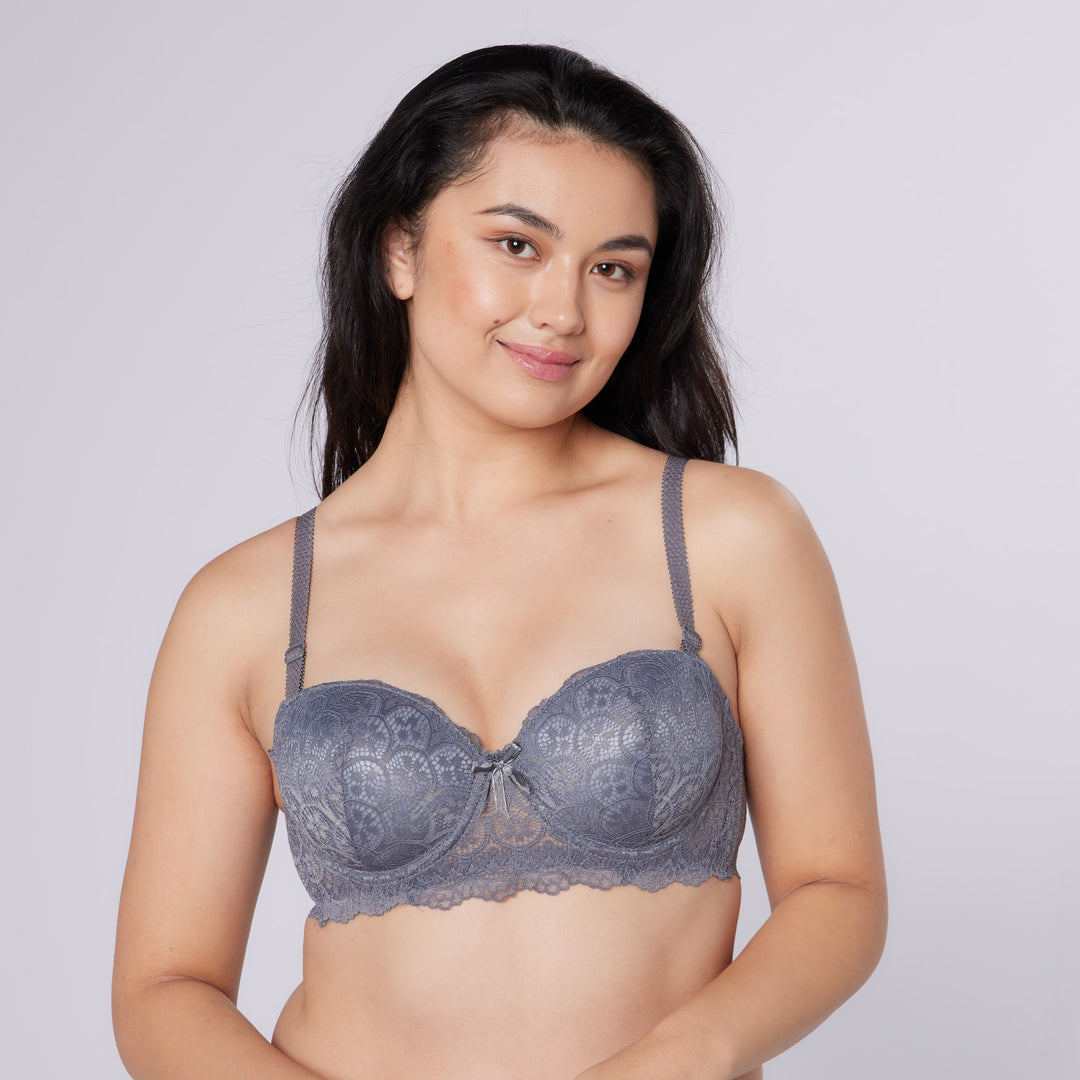 Geneva Balconette Bra & Knicker Set (Grey)