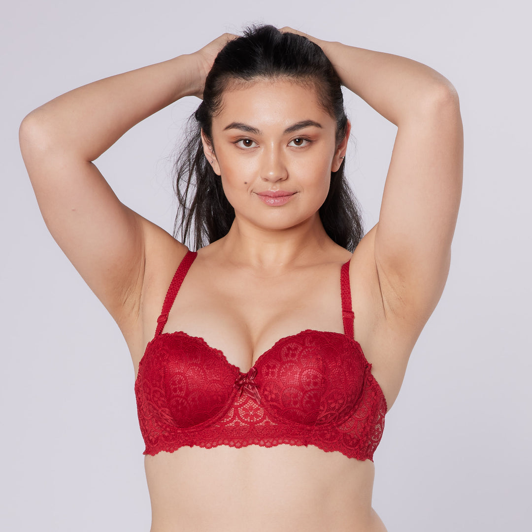 Geneva Balconette Bra & Knicker Set (Red)