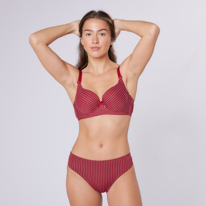 Lisbon Full Cup Bra & Knicker Set (Red)