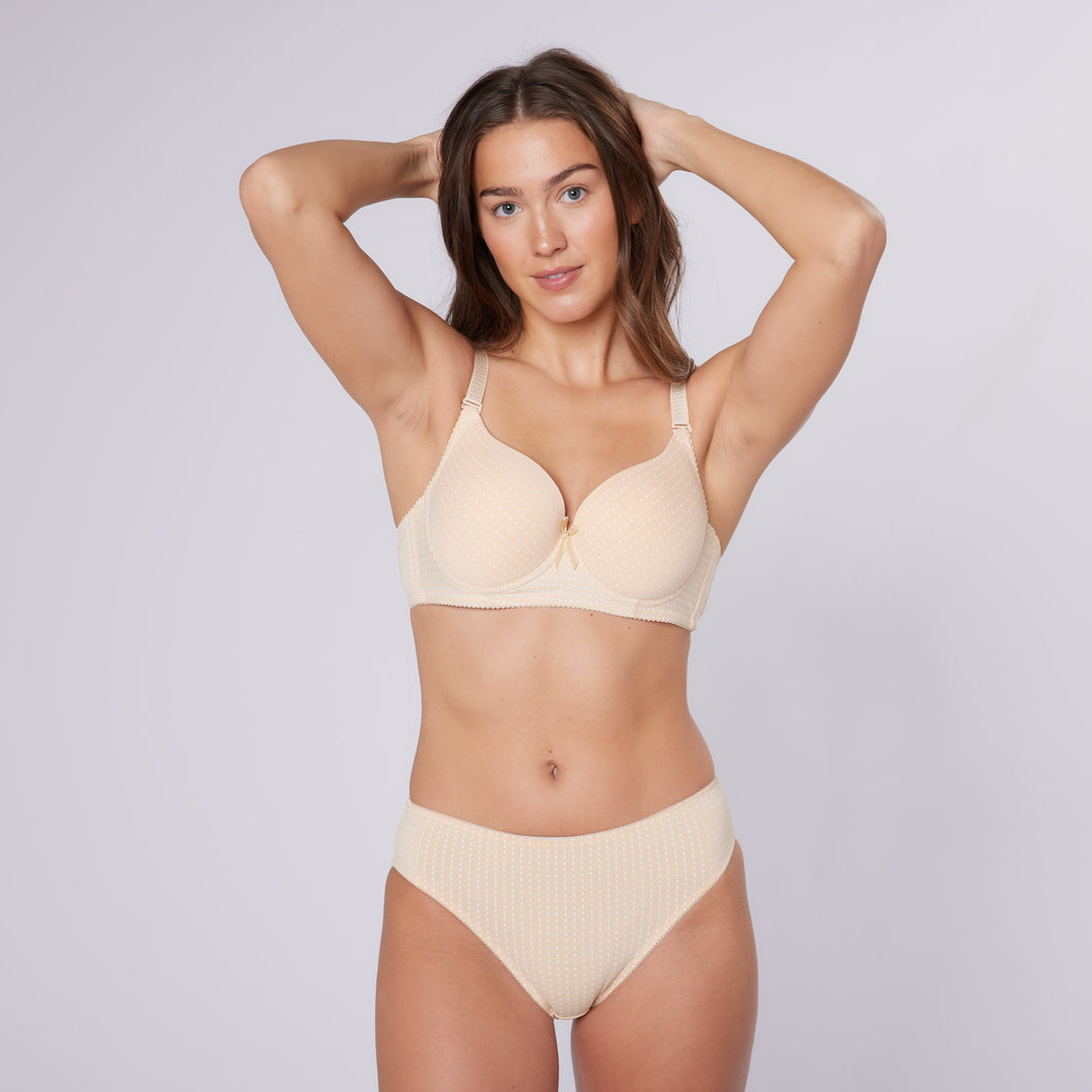 Lisbon Full Cup Bra & Knicker Set (Cream)