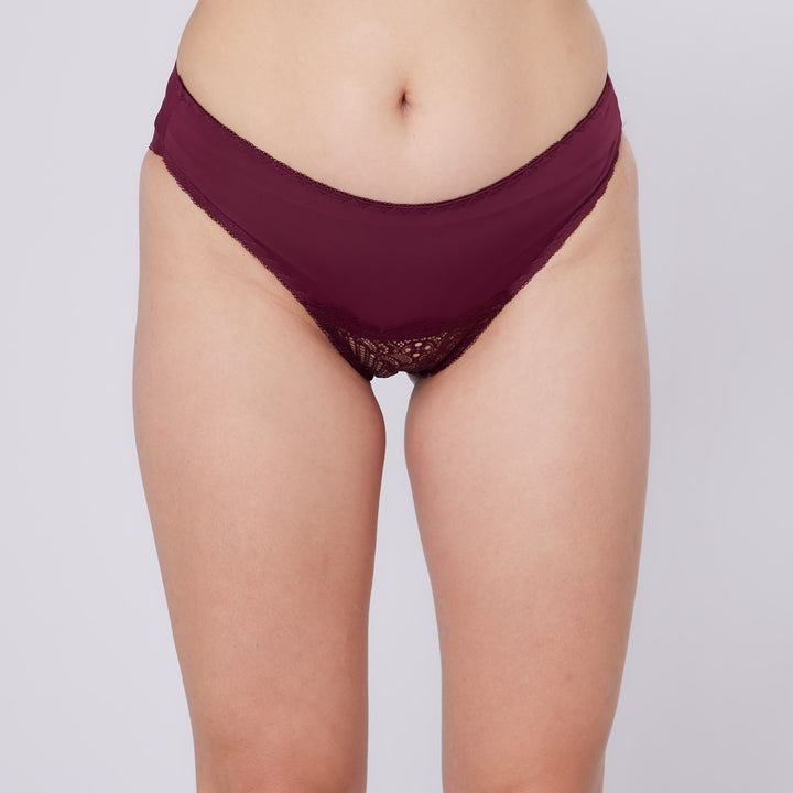 BARCELONA Push Up Bra & Knicker Set (Burgundy)