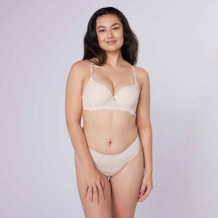 BARCELONA Push Up Bra & Knicker Set (Beige)