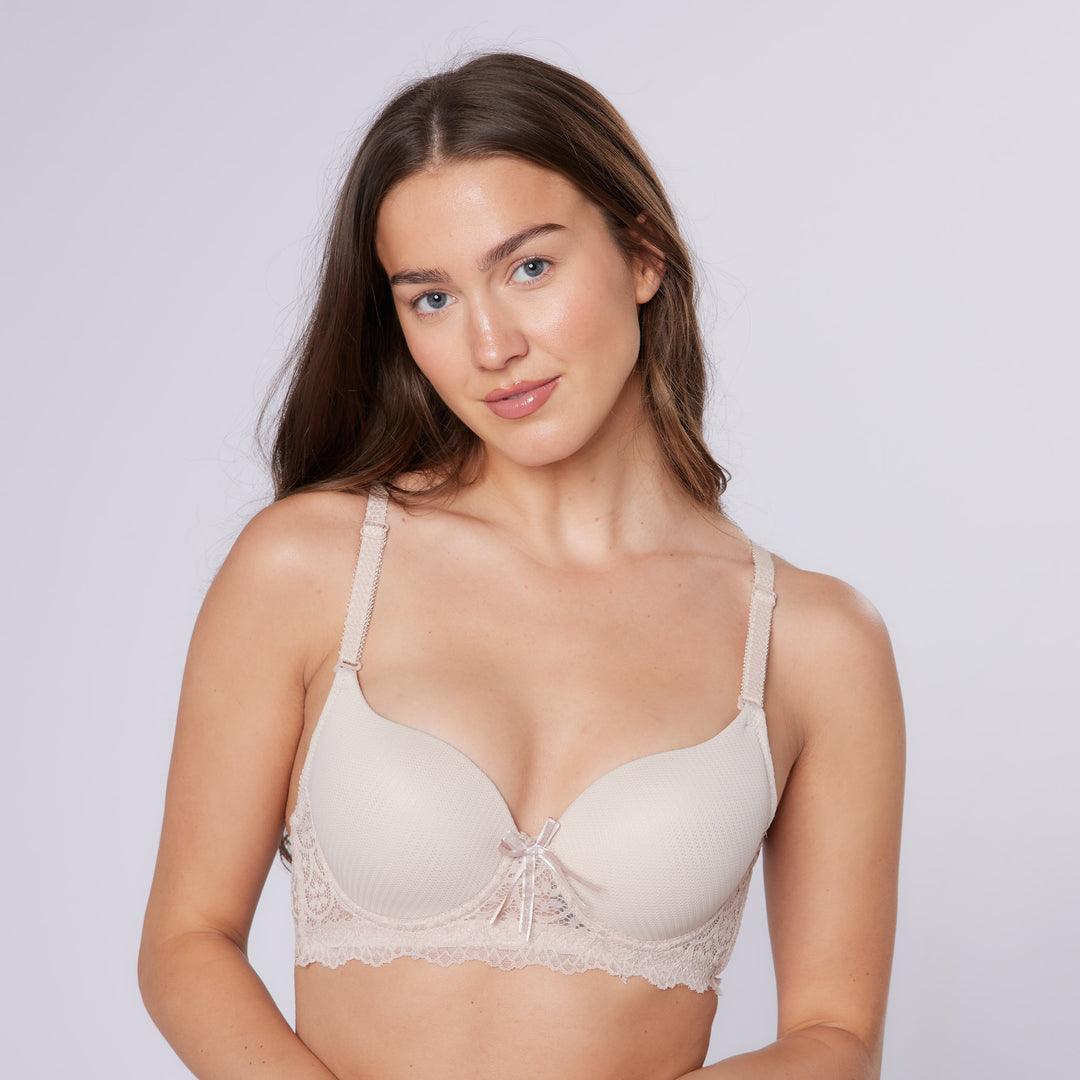 Dubai Plunge Bra & Knicker Set (White)