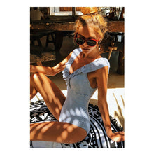 Load image into Gallery viewer, Baku Pinstripe Swimsuit - 75% OFF SALE
